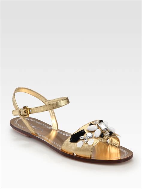 prada jeweled shoes|Prada gold sneakers.